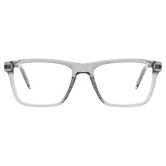 Rectangle Transparent Gray Eyeglasses