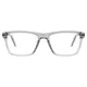 Rectangle Transparent Gray Eyeglasses
