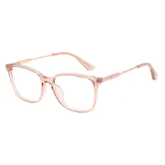 Rectangle Transparent Pink Eyeglasses