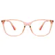 Rectangle Transparent Pink Eyeglasses