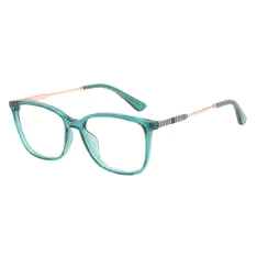 Rectangle Transparent Green Eyeglasses