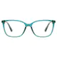 Rectangle Transparent Green Eyeglasses