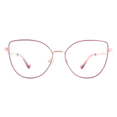 Cat-eye Red/Gold Eyeglasses