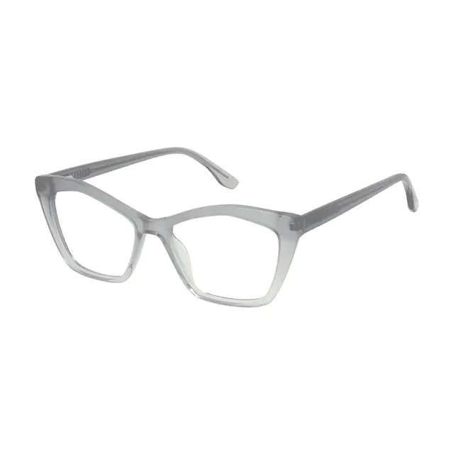 Cat-eye Transparent Gray Eyeglasses
