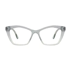 Cat-eye Transparent Gray Eyeglasses
