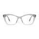 Cat-eye Transparent Gray Eyeglasses