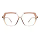 Square Brown/Light Brown Eyeglasses
