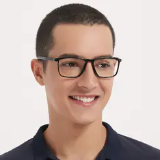 Rectangle Black/Gray Sport Eyeglasses