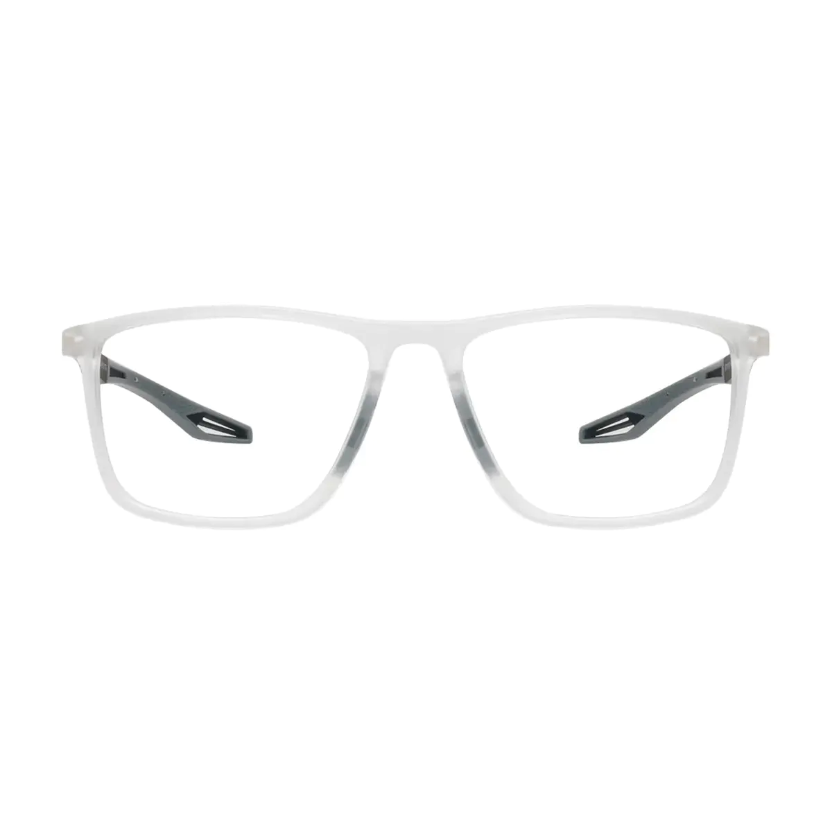 Rectangle Clear/Gray Sport Eyeglasses