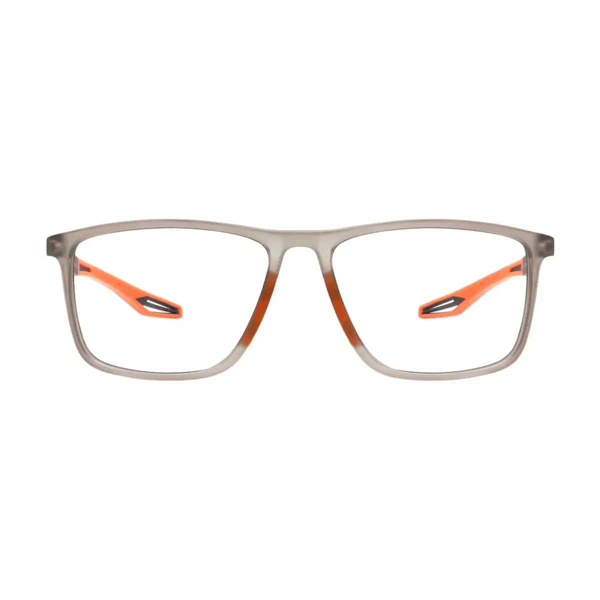 Rectangle Gray/Orange Sport Eyeglasses