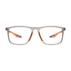 Rectangle Gray/Orange Sport Eyeglasses