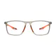Rectangle Gray/Orange Sport Eyeglasses