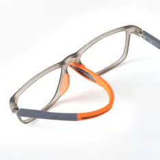 Rectangle Gray/Orange Sport Eyeglasses