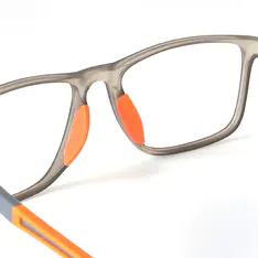 Rectangle Gray/Orange Sport Eyeglasses