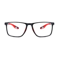 Rectangle Black/Red Sport Eyeglasses