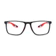 Rectangle Black/Red Sport Eyeglasses