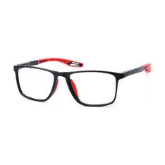 Rectangle Black/Red Sport Eyeglasses