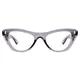 Cat-eye Transparent Gray Eyeglasses