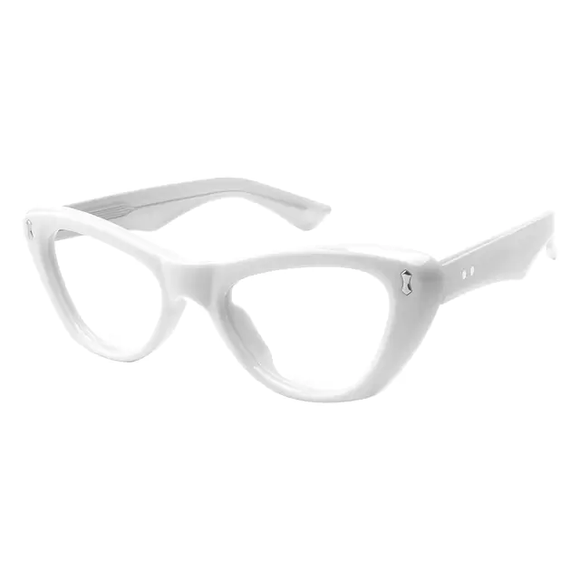 Cat-eye White Eyeglasses