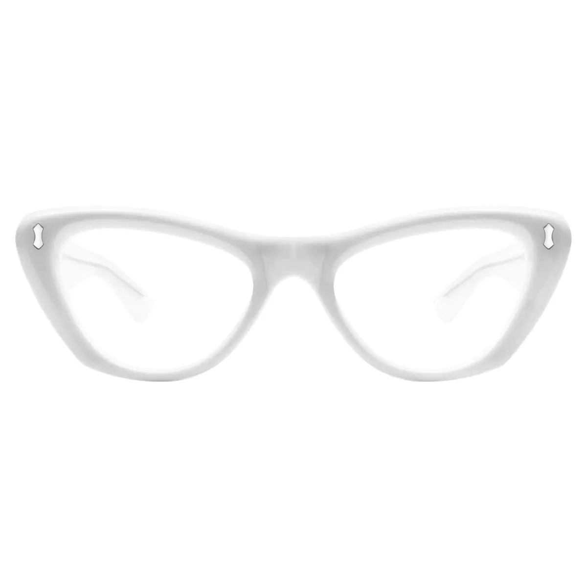 Cat-eye White Eyeglasses
