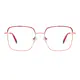 Square Red/Gold Eyeglasses