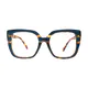 Square Navy Blue Eyeglasses