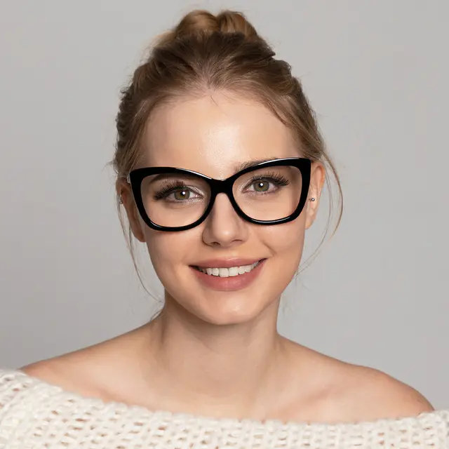 Cat-eye Black Eyeglasses