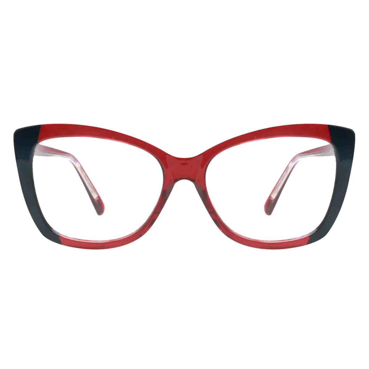 Cat-eye Black/Red Eyeglasses
