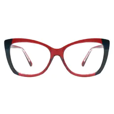 Cat-eye Black/Red Eyeglasses