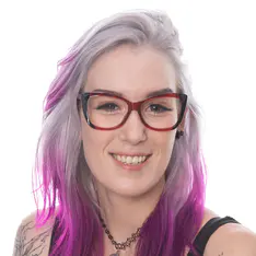 Cat-eye Black/Red Eyeglasses