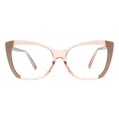 Cat-eye Transparent Pink Eyeglasses