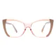 Cat-eye Transparent Pink Eyeglasses