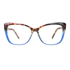 Cat-eye Tortoiseshell/Blue Eyeglasses
