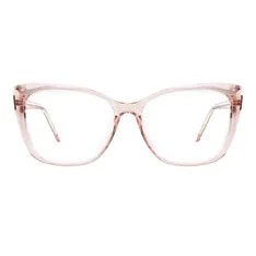 Cat-eye Transparent Pink Eyeglasses
