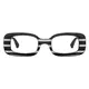 Rectangle Striped Eyeglasses