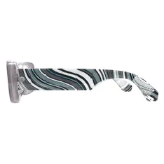 Rectangle Transparent Gray Eyeglasses