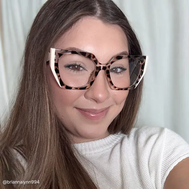 Geometric Ivory Tortoiseshell Eyeglasses