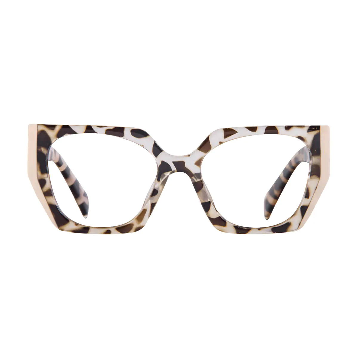 Geometric Ivory Tortoiseshell Eyeglasses