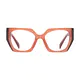 Geometric Transparent Brown Eyeglasses