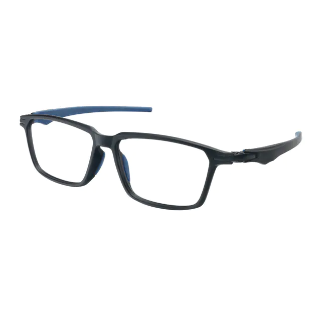 Rectangle Blue Sport Eyeglasses
