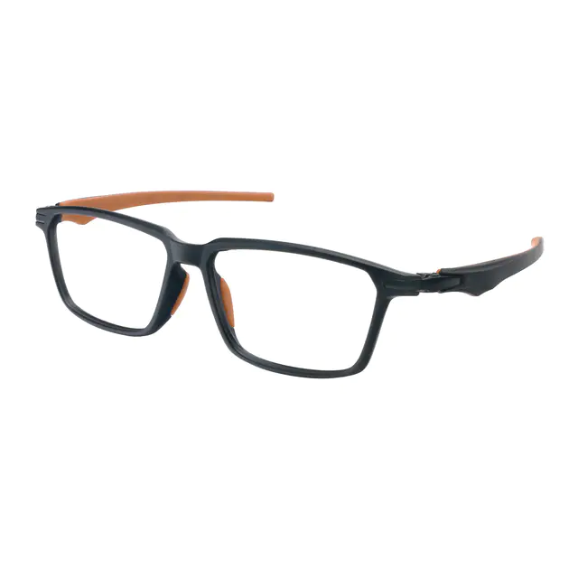 Rectangle Orange Eyeglasses