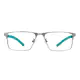 Browline Silver/Green Eyeglasses
