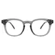 Oval Transparent Gray Eyeglasses