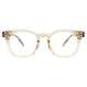 Oval Transparent Amber Eyeglasses