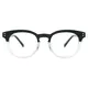 Oval Black/Clear Eyeglasses