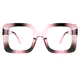 Square Transparent Pink Eyeglasses
