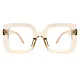 Square Transparent Yellow Eyeglasses