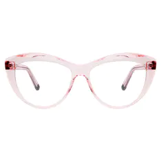 Cat-eye Transparent Pink Eyeglasses