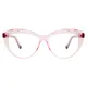 Cat-eye Transparent Pink Eyeglasses