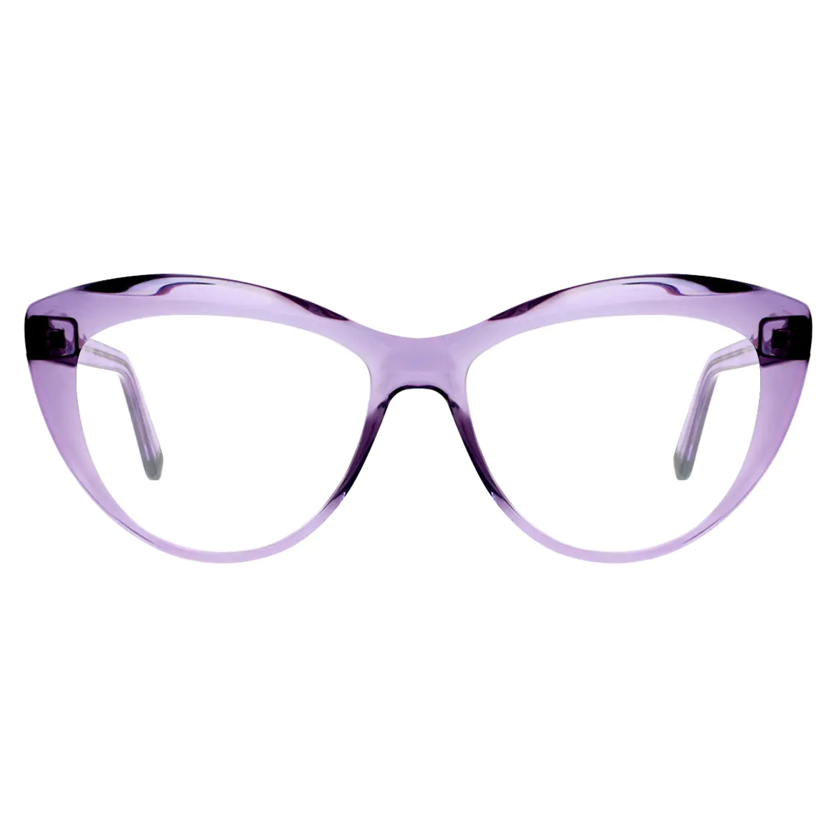 Cat-eye Transparent Purple Eyeglasses